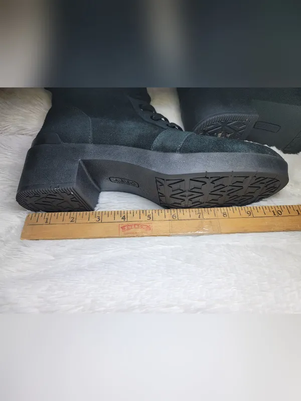 ABEO Capital Lace Black Suede Orthotic Ankle Boots Size 7.5 - Image 6
