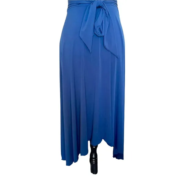 AGB Dress Sz 6 Blue Rhinestones Festival Evening Party Elegant Cocktail Retro - Image 5