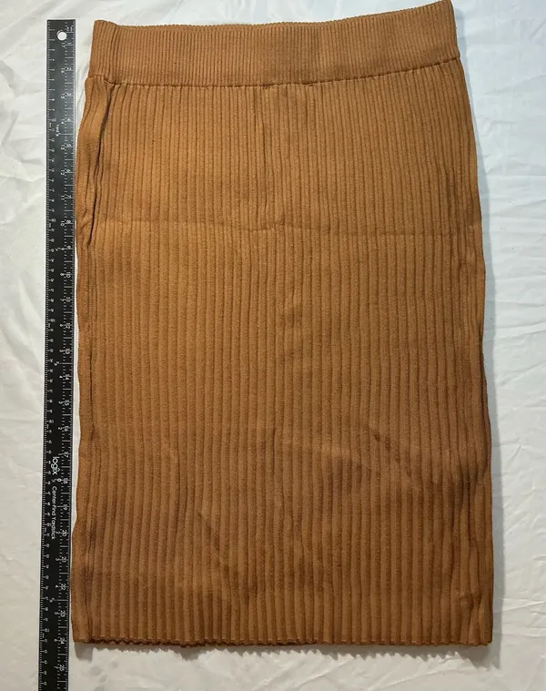 No Boundaries Ribbed Knit Midi Skirt Brown Size L 11-13 - Image 3