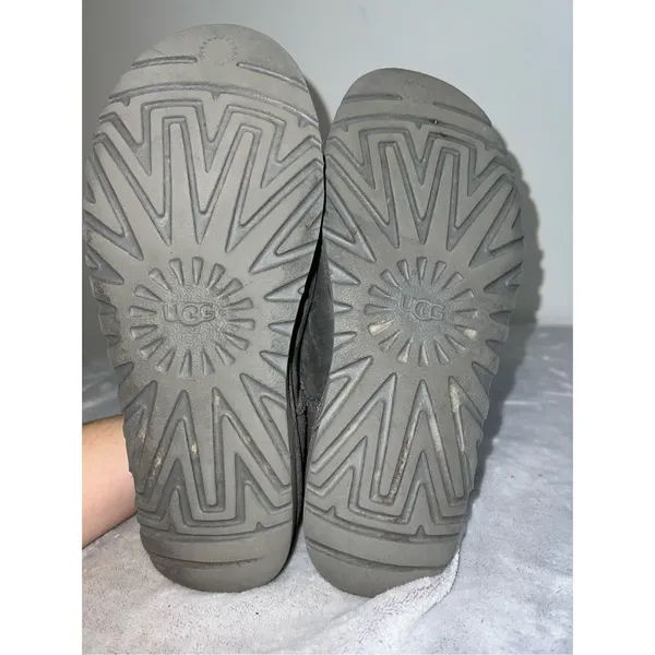 UGG Mini Bailey Button Gray Short ankle Boots 9 - Image 7