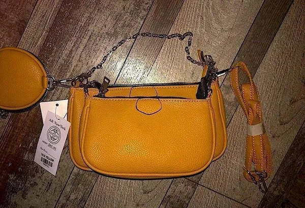 AR New York all in one shoulder bag Available in tan & brown & mustard - Image 5