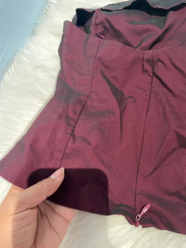 Iridescent Tube Top Red Size XS - Image 4