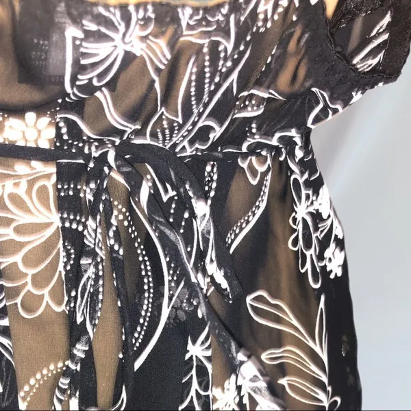 Apt9 semi sheer black nighty w/ white design - Image 8