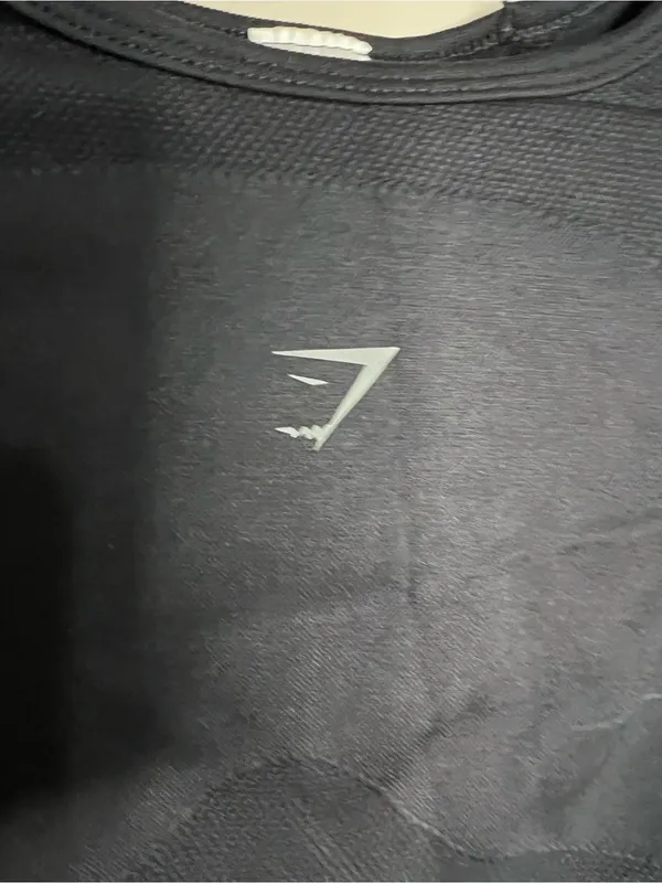 Gymshark Flex Contour‎ Black Long Sleeve Crop Athletic Top - Image 4