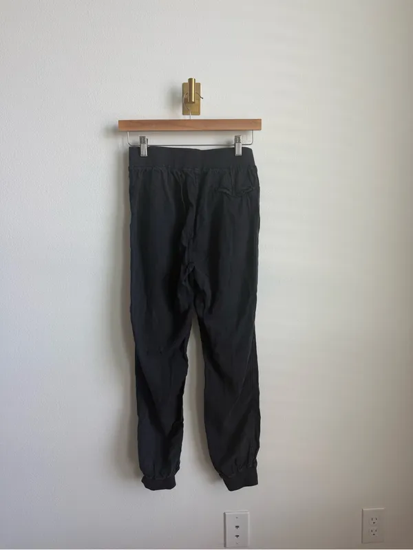 Faherty Arlie Pull-On Jogger Pants Black Tencel Linen Blend Women's Small - Image 11