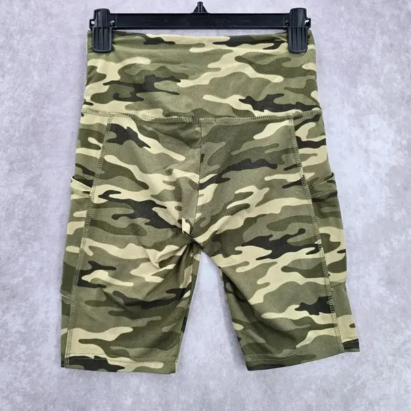 Saresa Green Camo‎ Army Biker Running Yoga Shorts Bottoms Pants S Small - Image 2