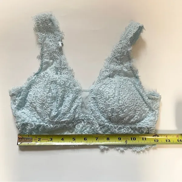 Aerie Eyelash Lace Plunge Bralette‎ Women’s size Medium - Image 11