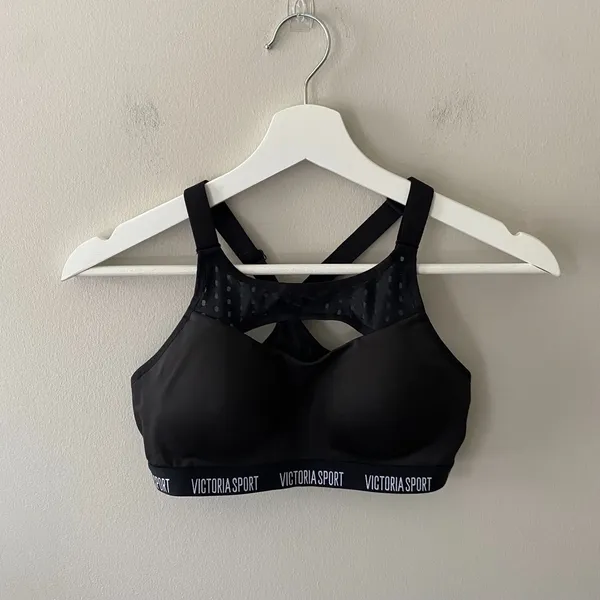 Victoria's Secret Sport Bra Women's Size S Black Sportwear Athleisure - Image 3