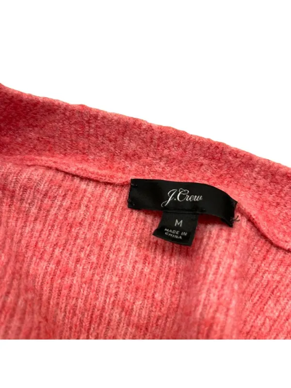 J. Crew Long Cardigan Sweater Pockets Pink Heather Preppy Cozy Size Medium - Image 8