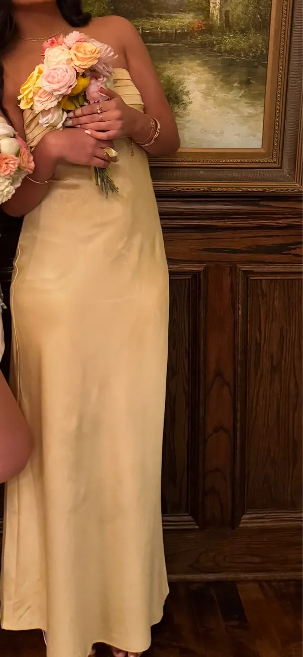 Abercrombie Yellow Formal Dress - Image 2