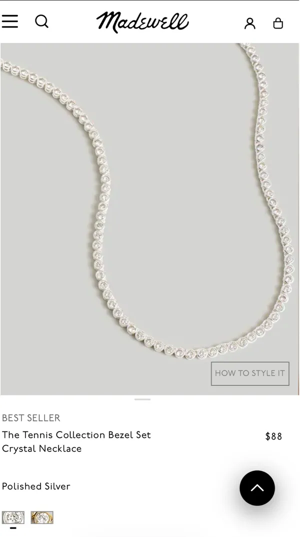 Madewell Tennis Necklace - Image 8