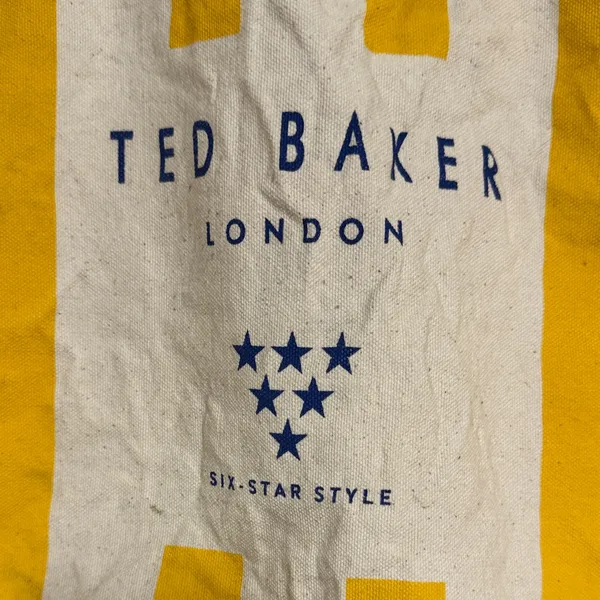 Ted Baker Yellow and Cream Canvas Tote - Image 2