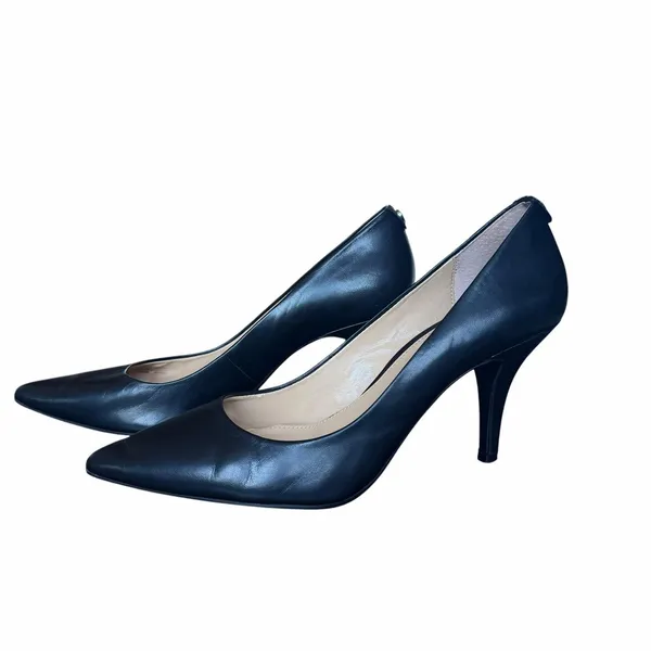 Michael Michael Kors Pumps Womens Size 8 Black Leather Pointed Toe Stiletto - Image 4