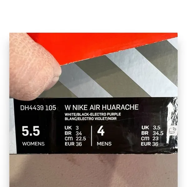 Nike Air Huarache OG 'Purple Punch' Black DH4439-105 Women's Size‎ 5.5 - Image 8