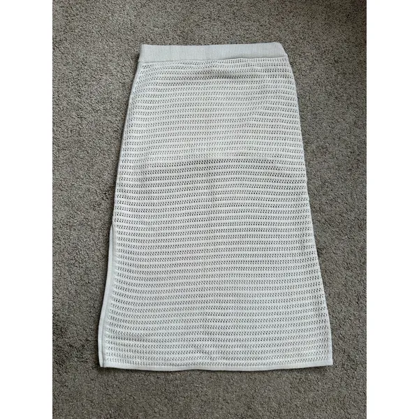 Everlane The Crochet Knit Skirt In Cream White Medium Organic Cotton - Image 11