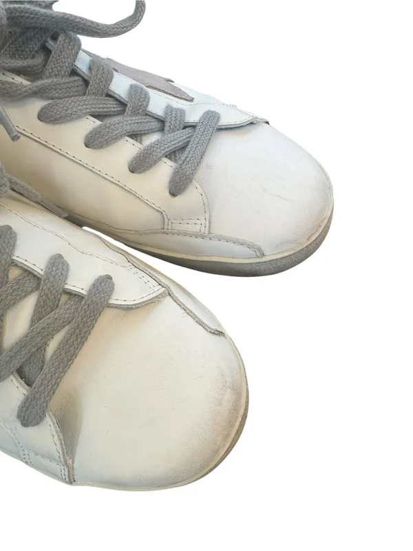 Golden Goose Women's Super-Star with suede star and blue heel tab 40 - Image 6