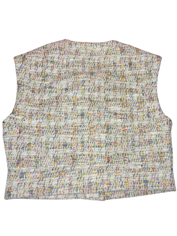 Dazy Multicolor Cropped Tweed Button - Image 2