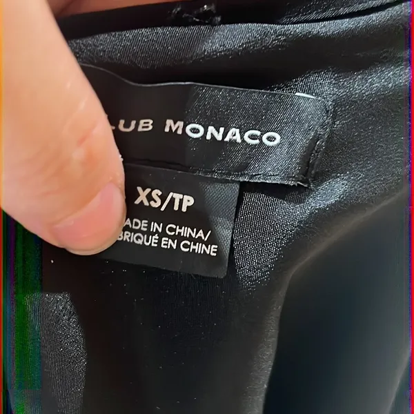 Club Monaco black long sleeve blouse - Image 6