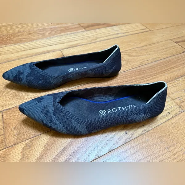 Rothy's The Point Black Camouflage Women's Flats - Image 3