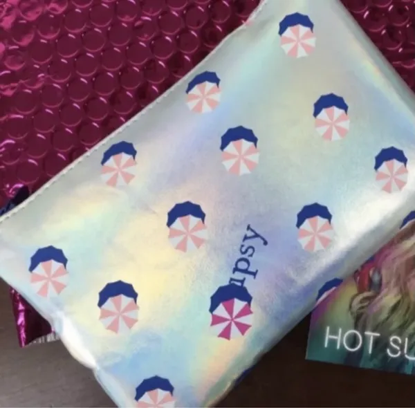 Ipsy Silver Theme Hot Summer Night Cosmetic Glam Clutch Bag - Image 3