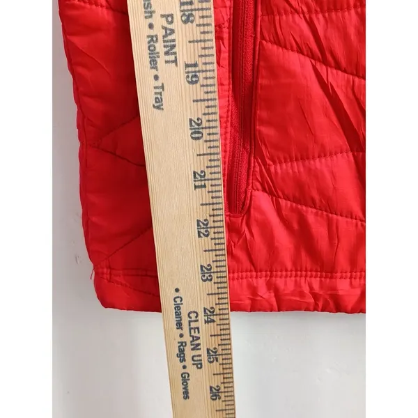 Columbia Omni Heat Vest Womens Red Polyester Full Zip Quilted Lined Small - Image 11