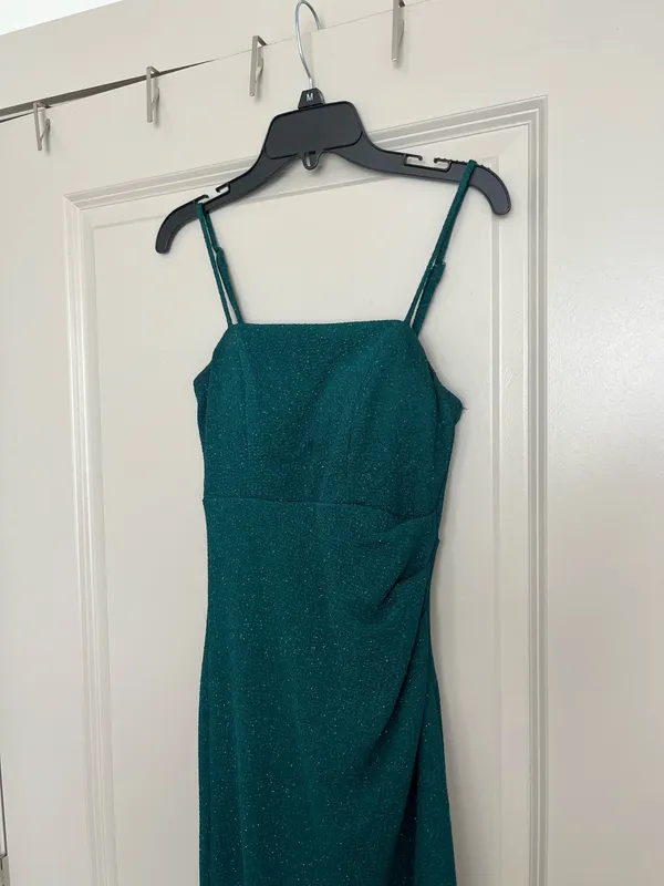 Crystal Doll Emerald sparkly formal maxi dress - Image 4