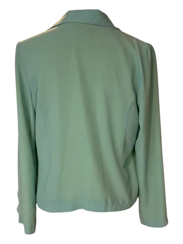 Willi Smith Mint Green Open Front Blazer Jacket - Size S - Image 2