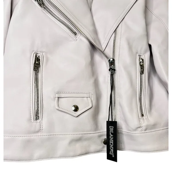 BLANKNYC | Pure Motivation Vegan Leather Moto Jacket w/ Quilting Stitch Small - Image 9
