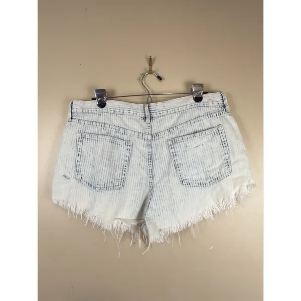 We the Free People Size 34 Jean Shorts Distressed Button-Fly Frayed Hems Hi-Rise - Image 5
