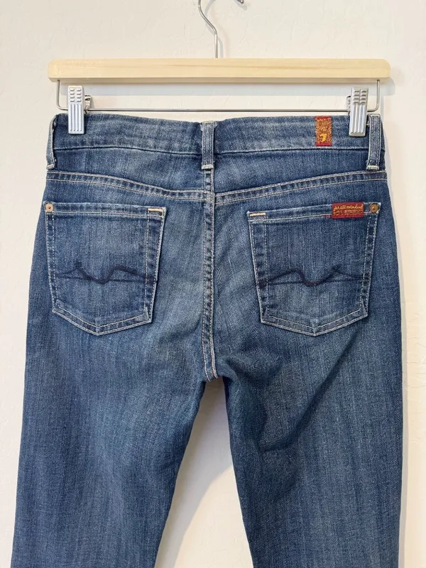 7‎ For All Mankind Kimmie Jeans Size 25 Blue Denim Low Rise Straight Leg Capsule - Image 7