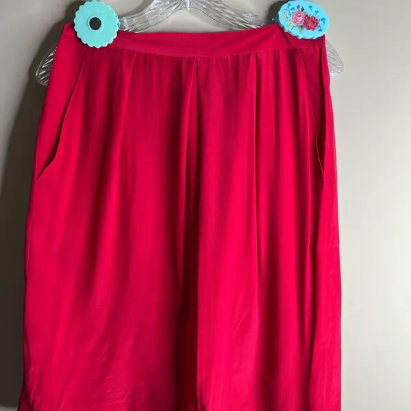 Lord & Taylor silk skirt Red Size 12 - Image 9