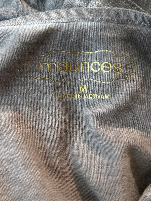 Maurices acid wash gray Lace-Inset Long Sleeve Tee - Image 6