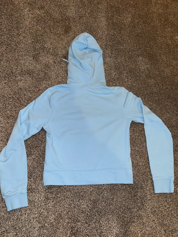 H&M DIVIDED Basic Light Blue Full-Zip Cropped Hoodie - Image 3