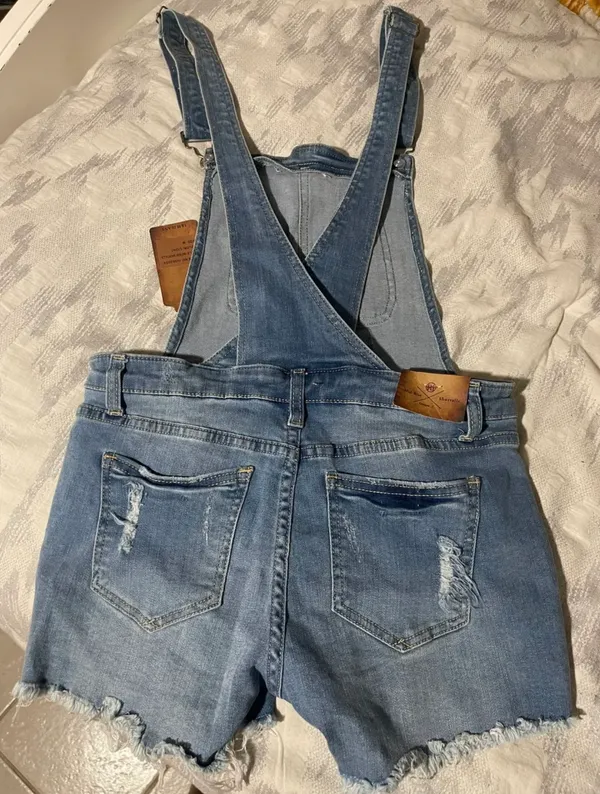I&M Jeans Light Blue Denim Mid-Rise Overalls - Image 7