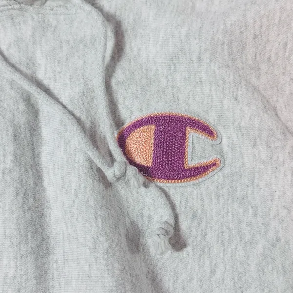 CHAMPION Reverse Weave Crop Hoodie In Gfs Silver Grey - XS - Image 4