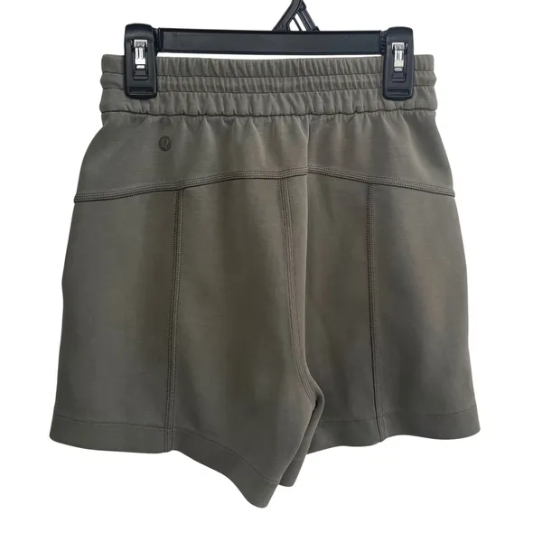 Lululemon Softstreme High-Rise Short Women 0 Green Athleisure Pockets Drawstring - Image 5