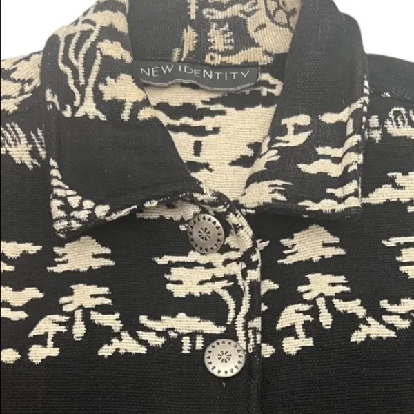 Vintage New Identity Elephant & Giraffe Safari Print Tapestry Jacket - Image 2