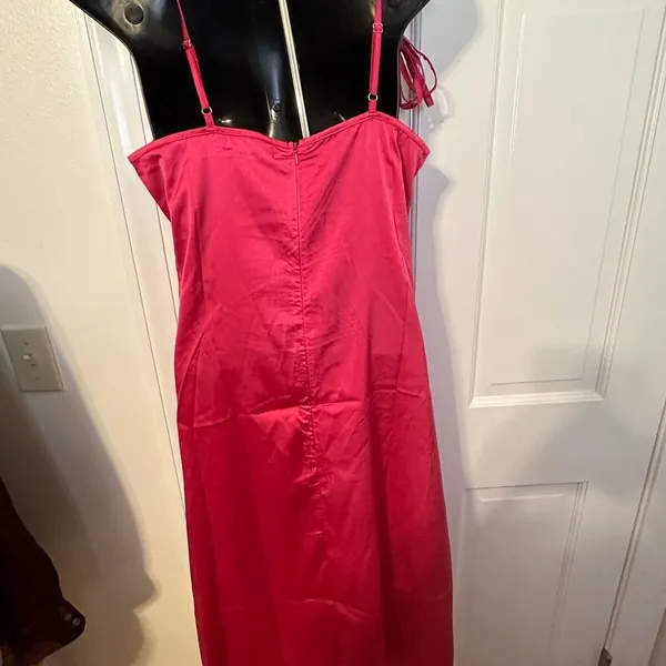 Kojooin Hot Pink Spaghetti Strap Dress Size Small NWT - Image 7