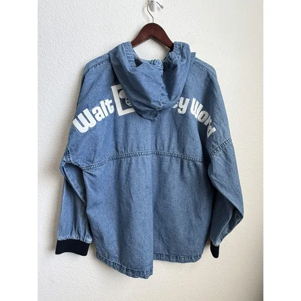Walt Disney World Spirit Jersey Size Medium Denim Hoodie Pullover - Image 4