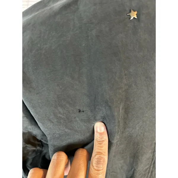 Rails Ace Studded Bomber Jacket Black Size M Star Detail, Zip Front, Flaws - Image 6
