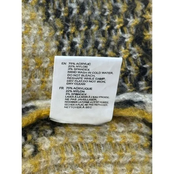MOTH by anthropologie turtle‎ neck Sweater Animal Print Yellow Black Beige Se - Image 10