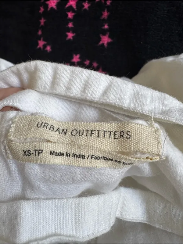 Urban outfitters White Button-Front Linen Mini Sundress - Image 5