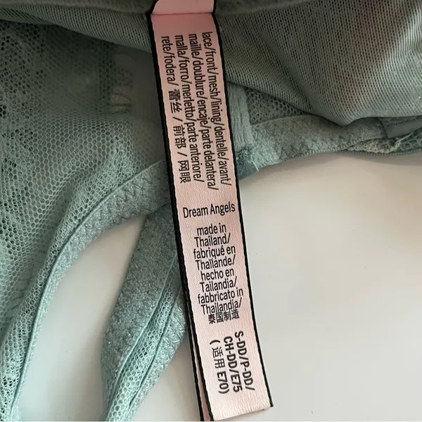 Victorias Secret • Dream Angels Mint Green Lace Sheer Corset Unlined - Image 9