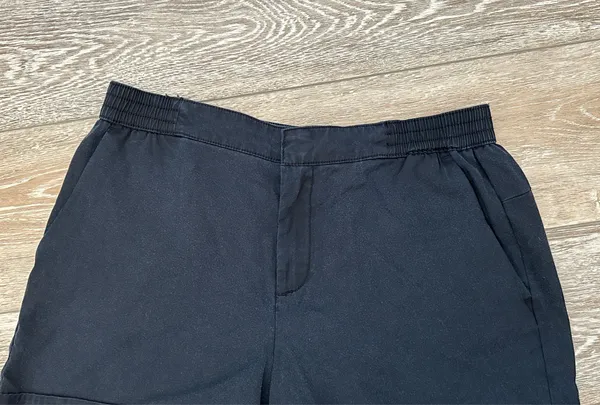 A New Day Sz M Navy Blue Shorts Eladtic Back Cute & Comfy - Image 4
