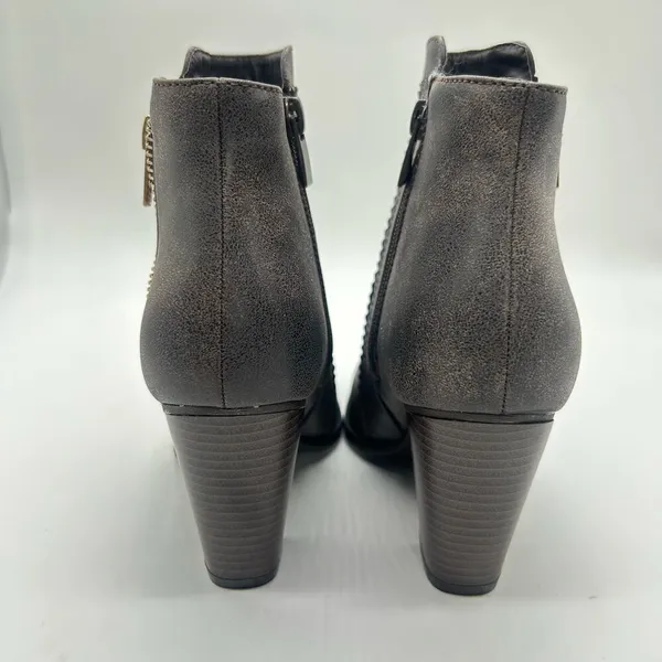 Forever Boots Womens 6 Brown Camila-65 Block Heel Ankle‎ Booties NEW - Image 5