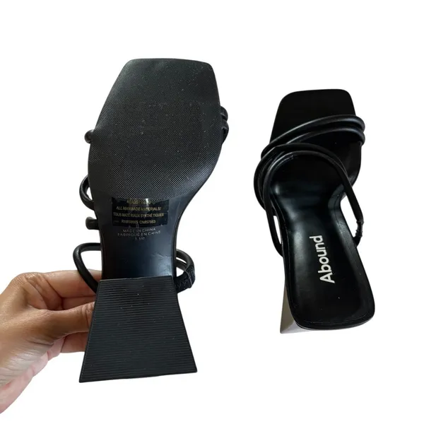 Abound Women's Austry Tubular Strappy Block Heel Black Platform Sandals Size 5.5 - Image 5