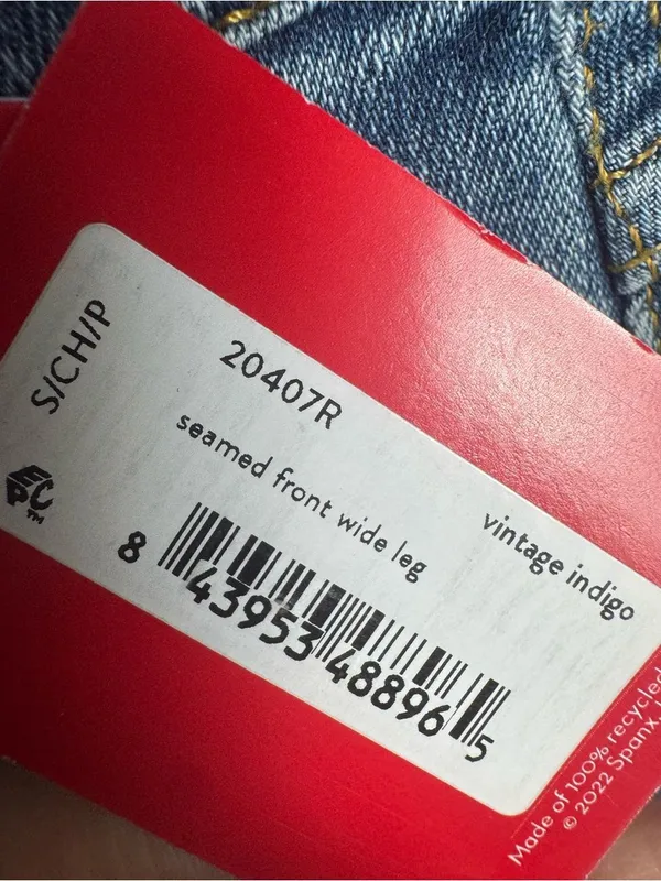 Spanx Seamed Front Wide Leg Jeans in Vintage Indigo S NWT - Image 4