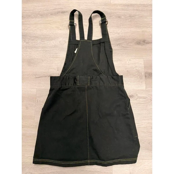 The Ragged Priest Black Denim Dungaree Overall Dress - Image 3