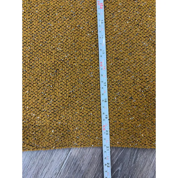 Eileen Fisher Womens XS Mustard Textured Knit Sweater Mock Neck Minimalist - Image 4
