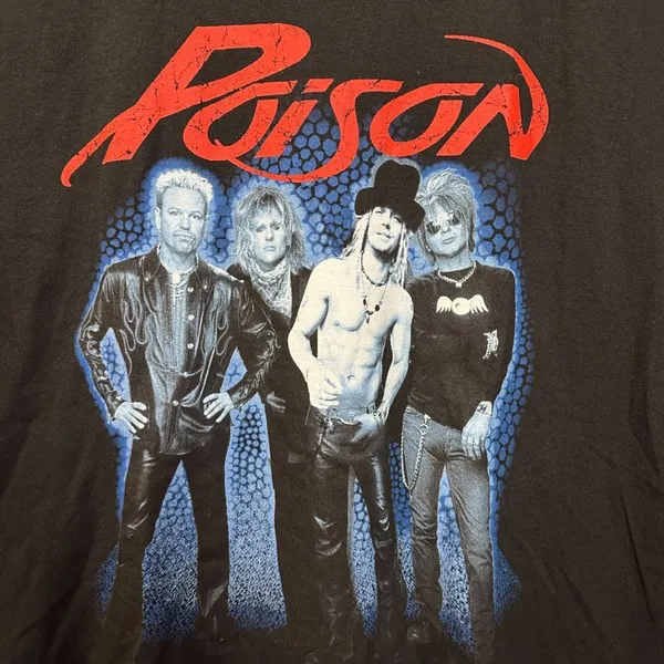 Poison Power to the People Poster Heavy Metal Band Tee XL - Image 2